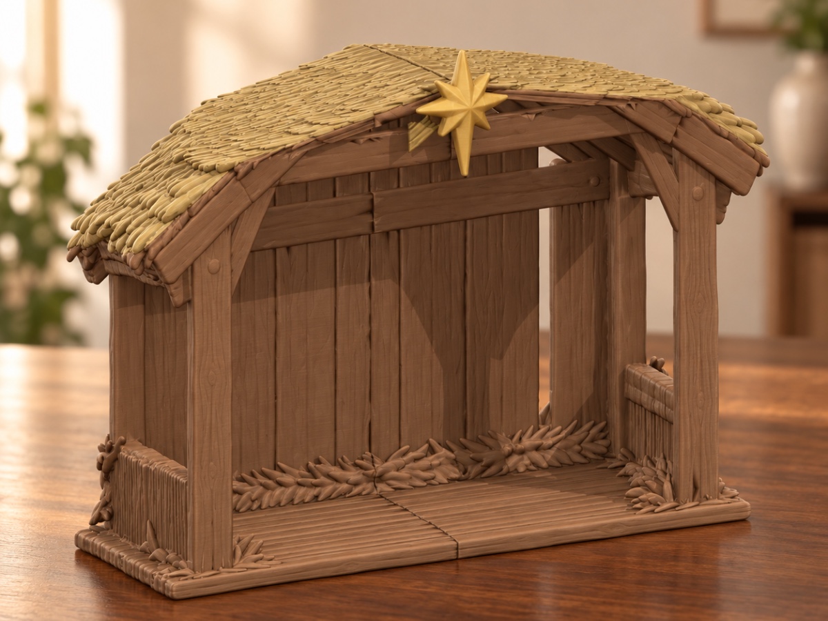 Belén Navideño - Establo Compacto Grande — 1